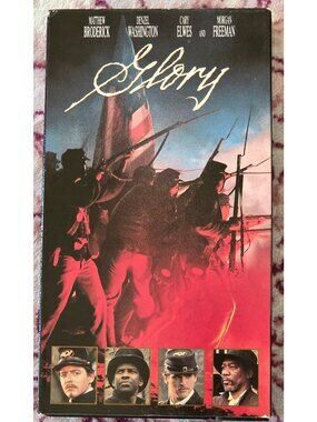 Glory (VHS 1990) Civil War Mathew Broderick Morgan Freeman Denzel Washington